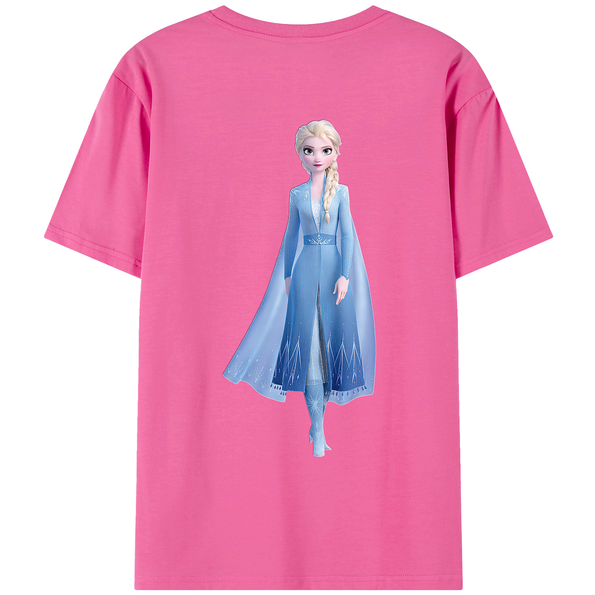 （画像用） アナと雪の女王 アンナ エルサ Frozen Anna Elsa レディース半袖Tシャツ(バックプリント)